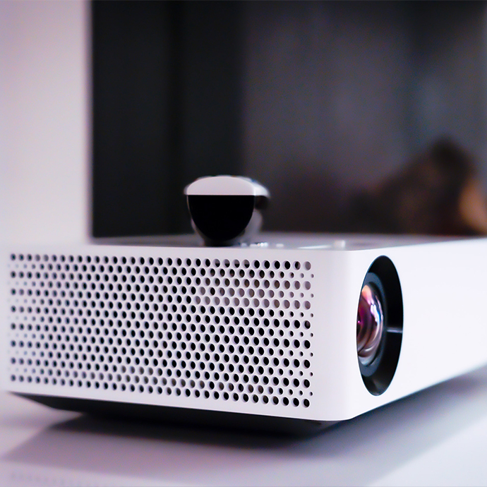 Close up image of a projector